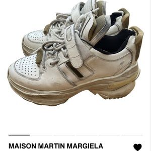 Maison Martin Margiela distressed leather trainers size EU 38.5